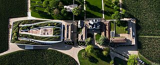 Weingut Château Cheval Blanc von oben