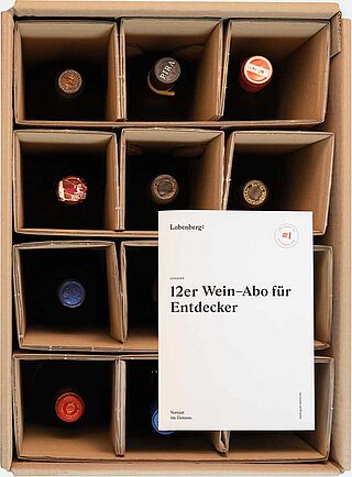 12er Karton mit den Wein-Abo Weinen