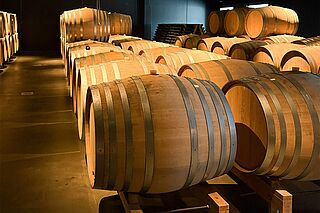 Weinkeller und Weinfaesser des Weinguts Champagne Clandestin Weinkeller und Weinfaesser des Weinguts Champagne Clandestin