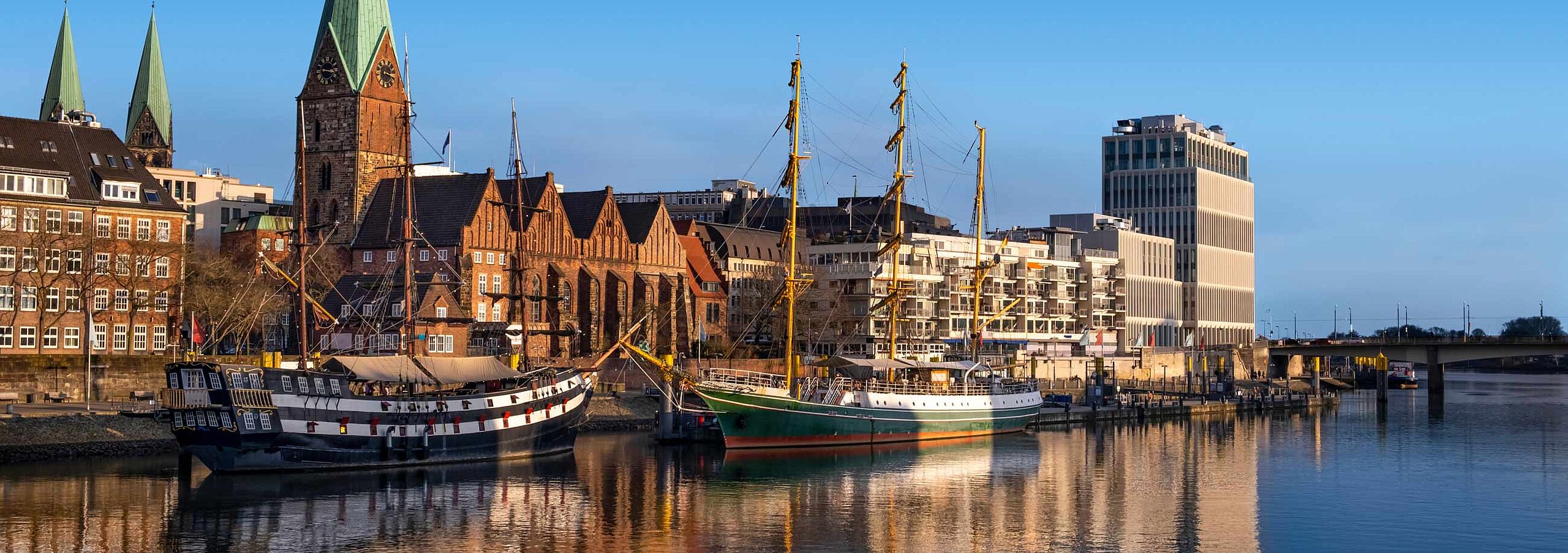 Blick auf die Weser in Bremen