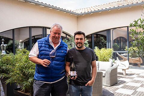 Heiner Lobenberg auf dem Weingut Chapoutier