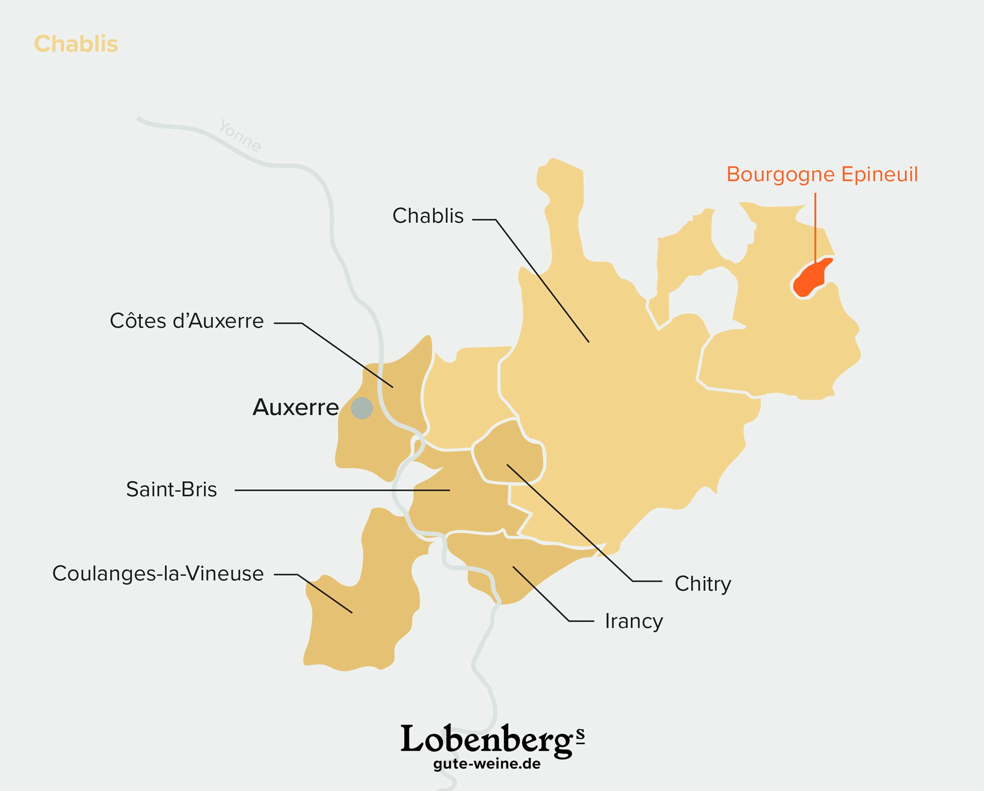 Karte von Epineuil im Burgund