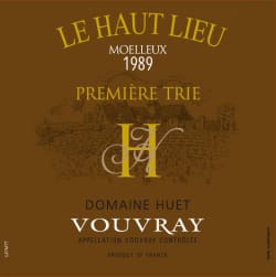 Huet Vouvray Le Haut-Lieu Moelleux Première Trie (fruchtsüß) 1993