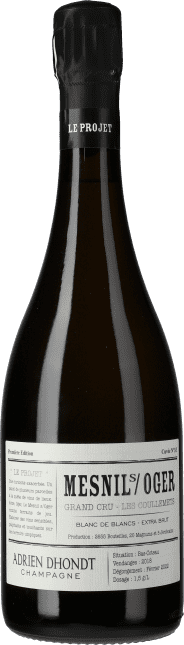 Dhondt - Grellet Adrien Dhondt Champagne Grand Cru Blanc de Blancs Le Mesnil sur Oger Les Coullemets Extra Brut Flaschengärung 2019